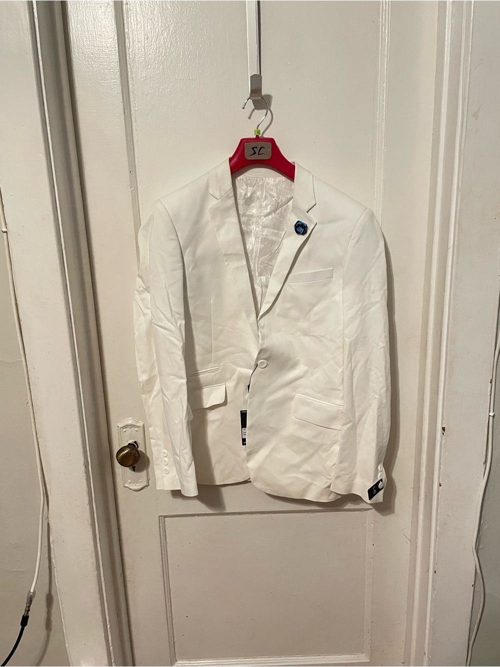 Men's White Single-Breasted Blazer - Classic Tailored Style